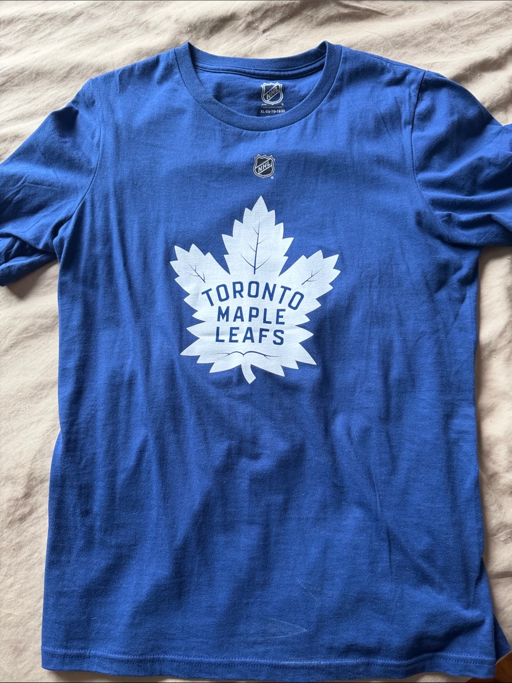 LPA Blue Short-Sleeve Tee with White Leaf Logo